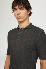 Polo in Maglia Grigia