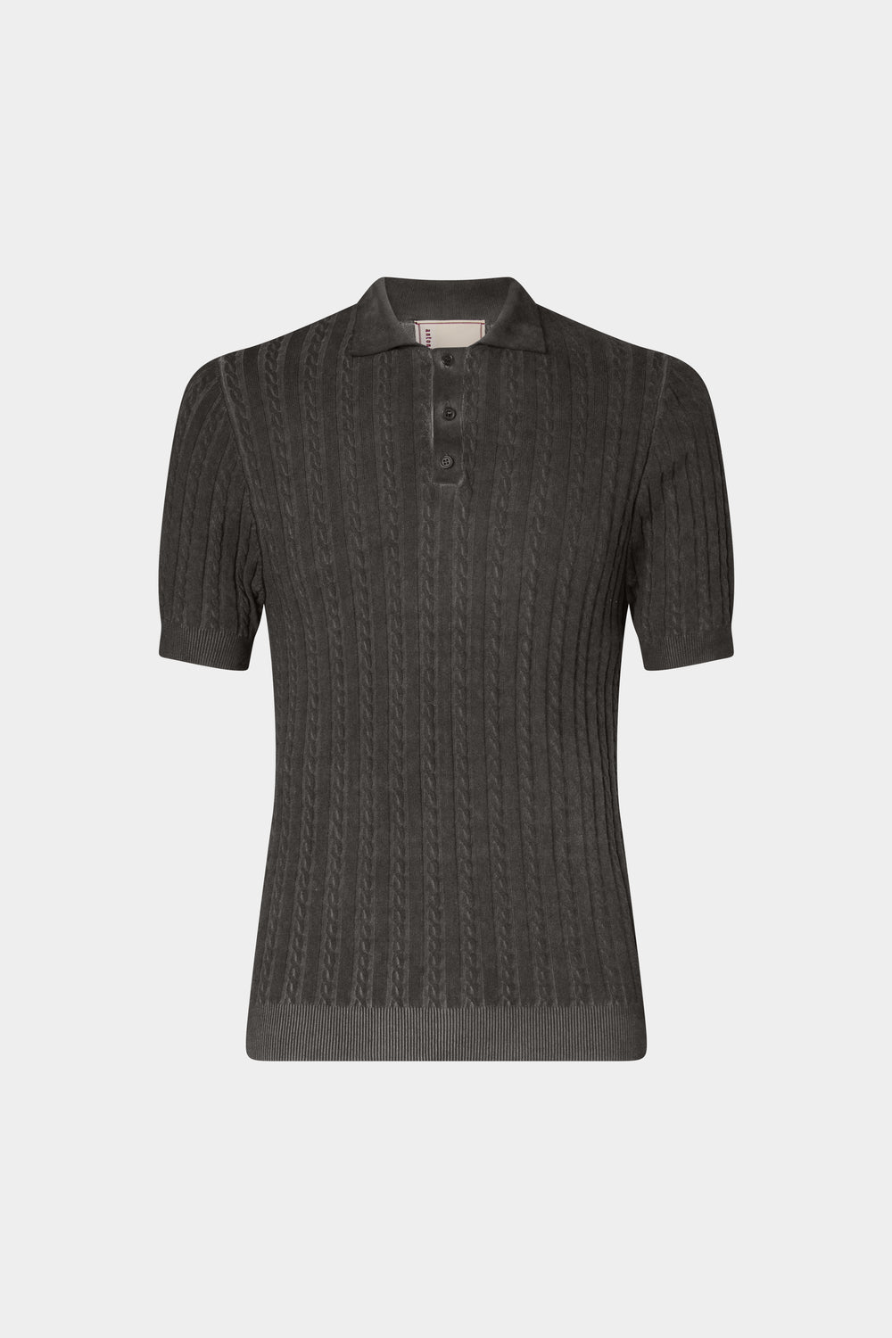 Dark Grey Knit Polo