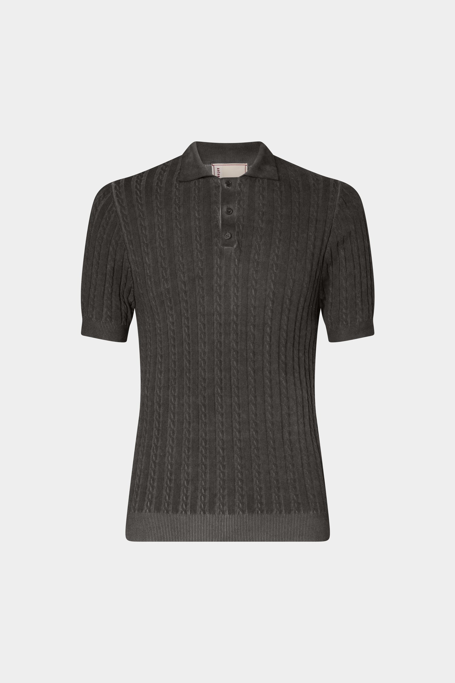 Polo in Maglia Grigia
