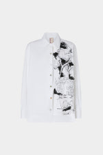 White Shirt Black Embroideries