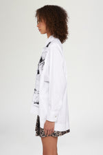 White Shirt Black Embroideries