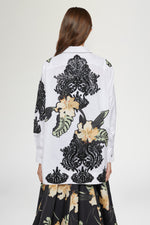 Camicia Bianca Ibiscus Patchworks