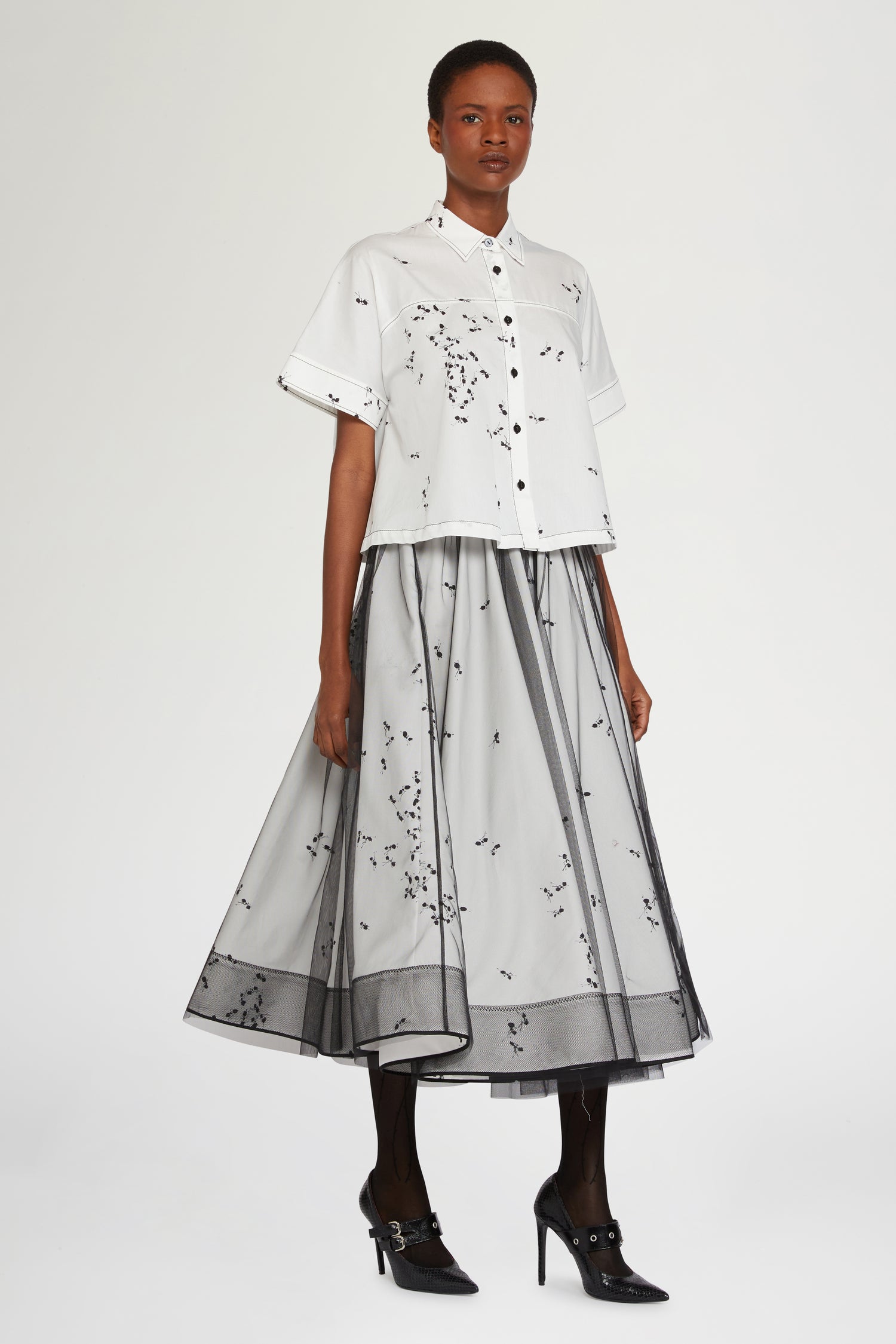 Camicia Corta Stampa Formiche