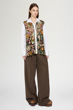 White Cotton Shirt with Sequinned Embroidery