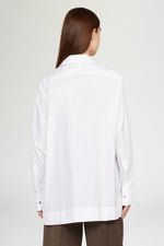 White Cotton Shirt with Sequinned Embroidery