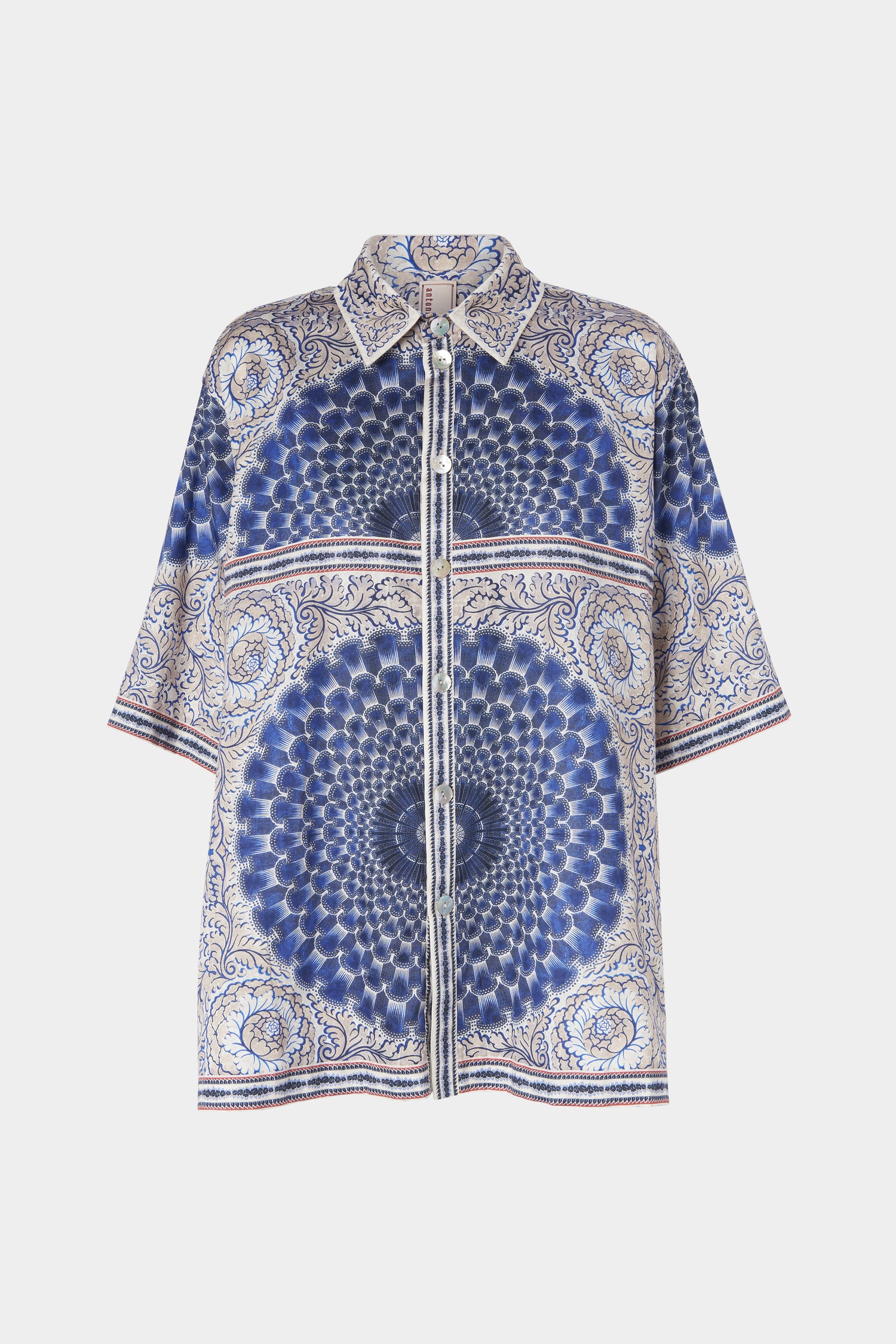 Camicia di Cotone con Stampa Mandala