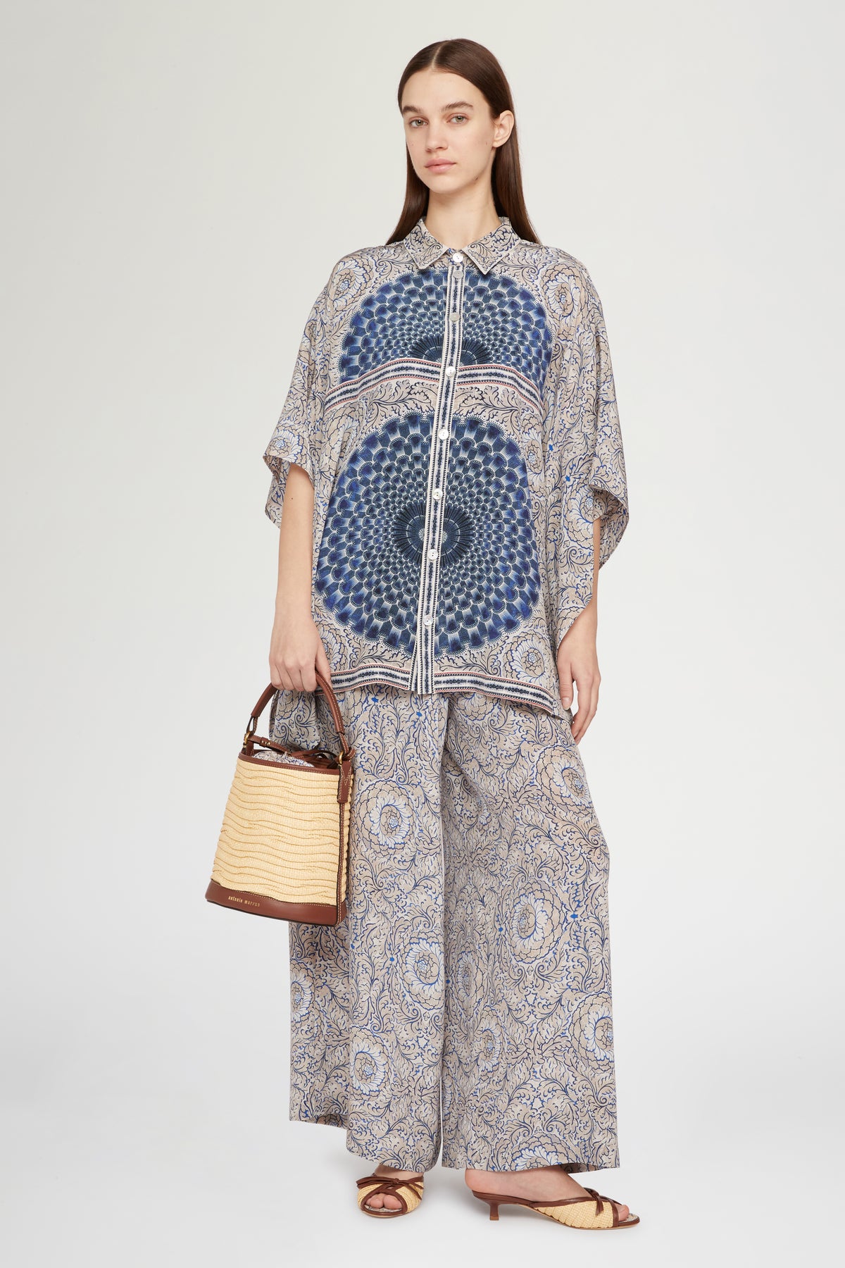 Cotton Shirt with Mandala Print