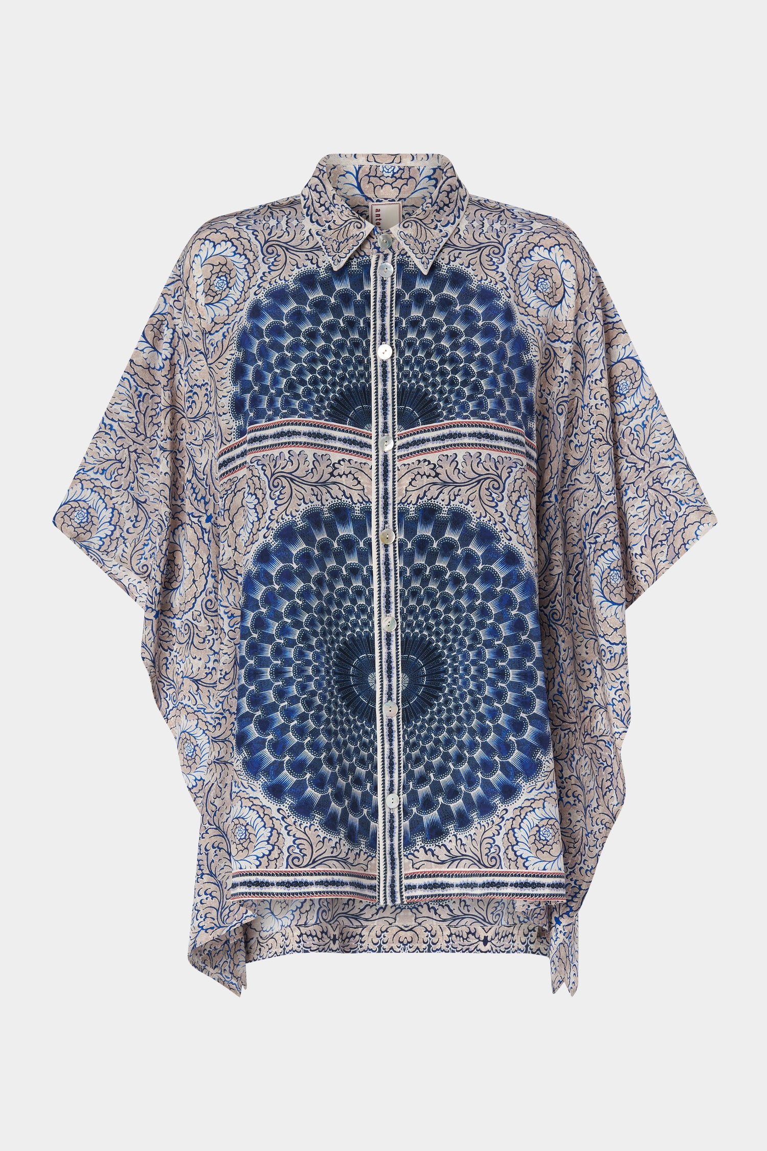 Camicia di Cotone con Stampa Mandala