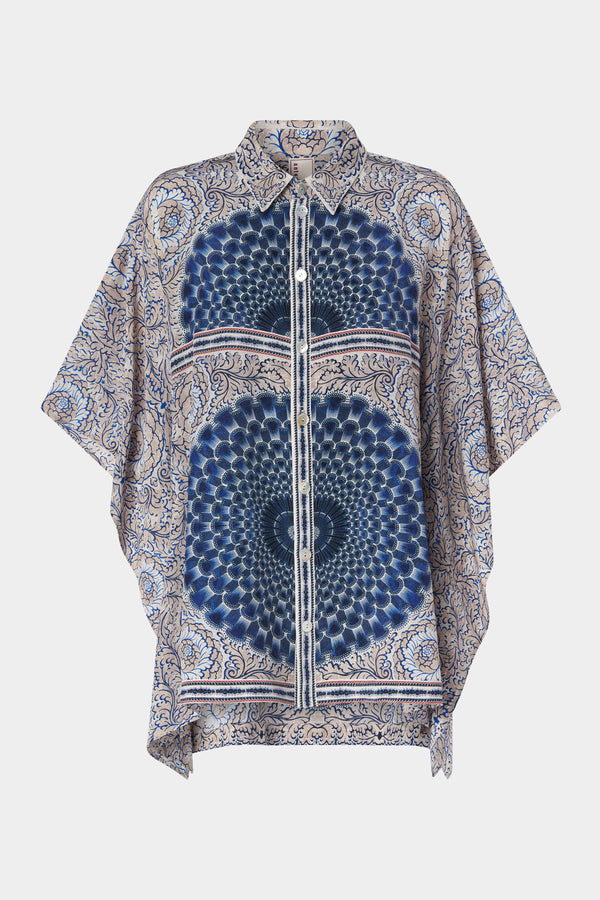 Cotton Shirt with Mandala Print
