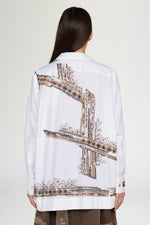 Camicia Bianca in Cotone con Paillettes