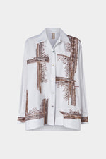 Camicia Bianca in Cotone con Paillettes