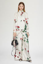 Silk Shirt with Floral Print