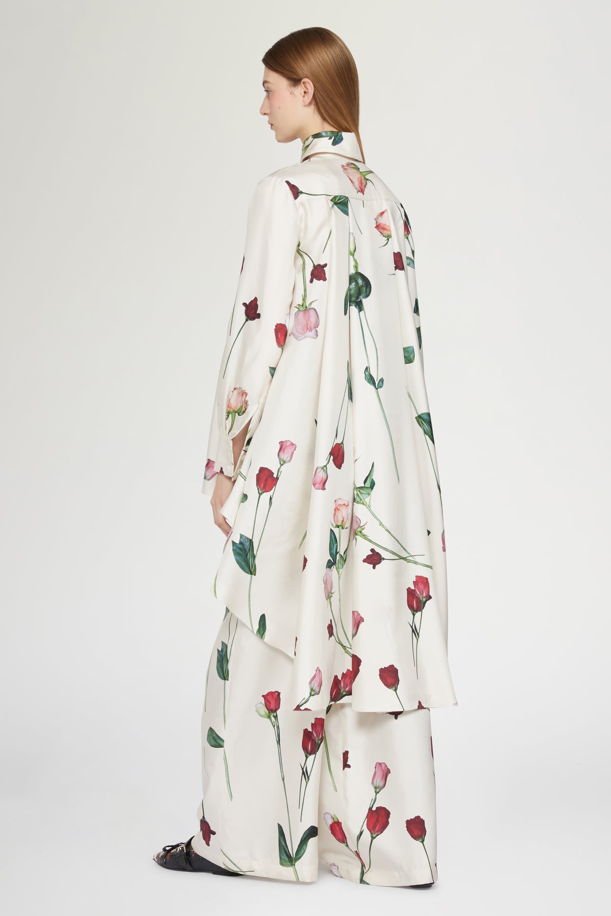 Silk Shirt with Floral Print
