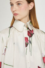 Silk Shirt with Floral Print