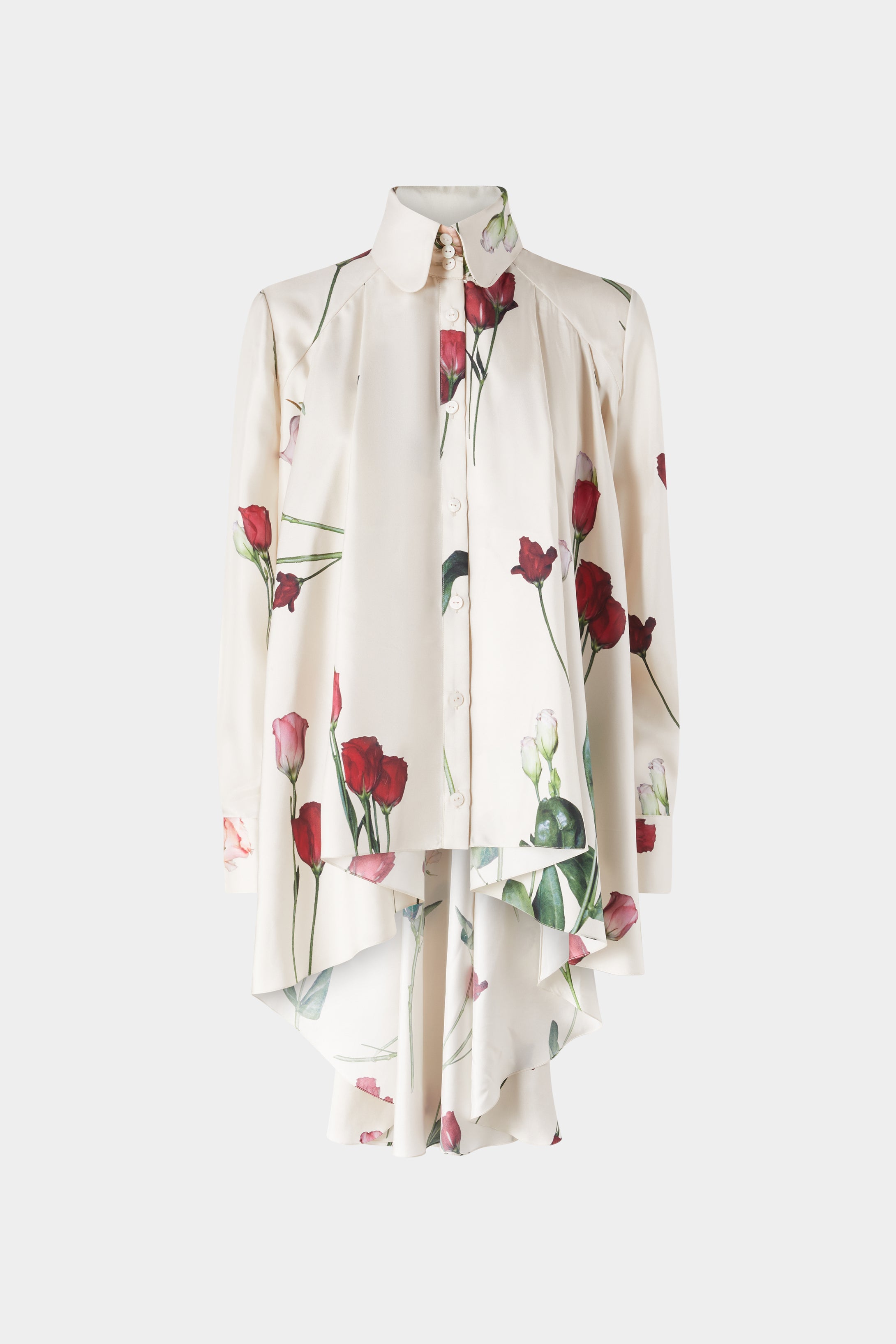 Silk Shirt with Floral Print
