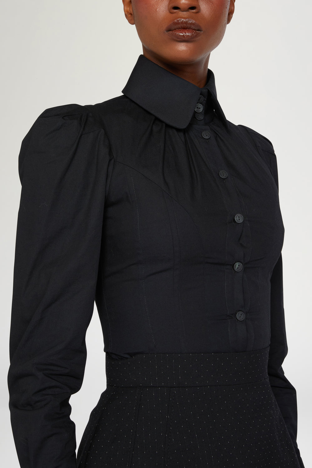 Slim-Fit Black Shirt