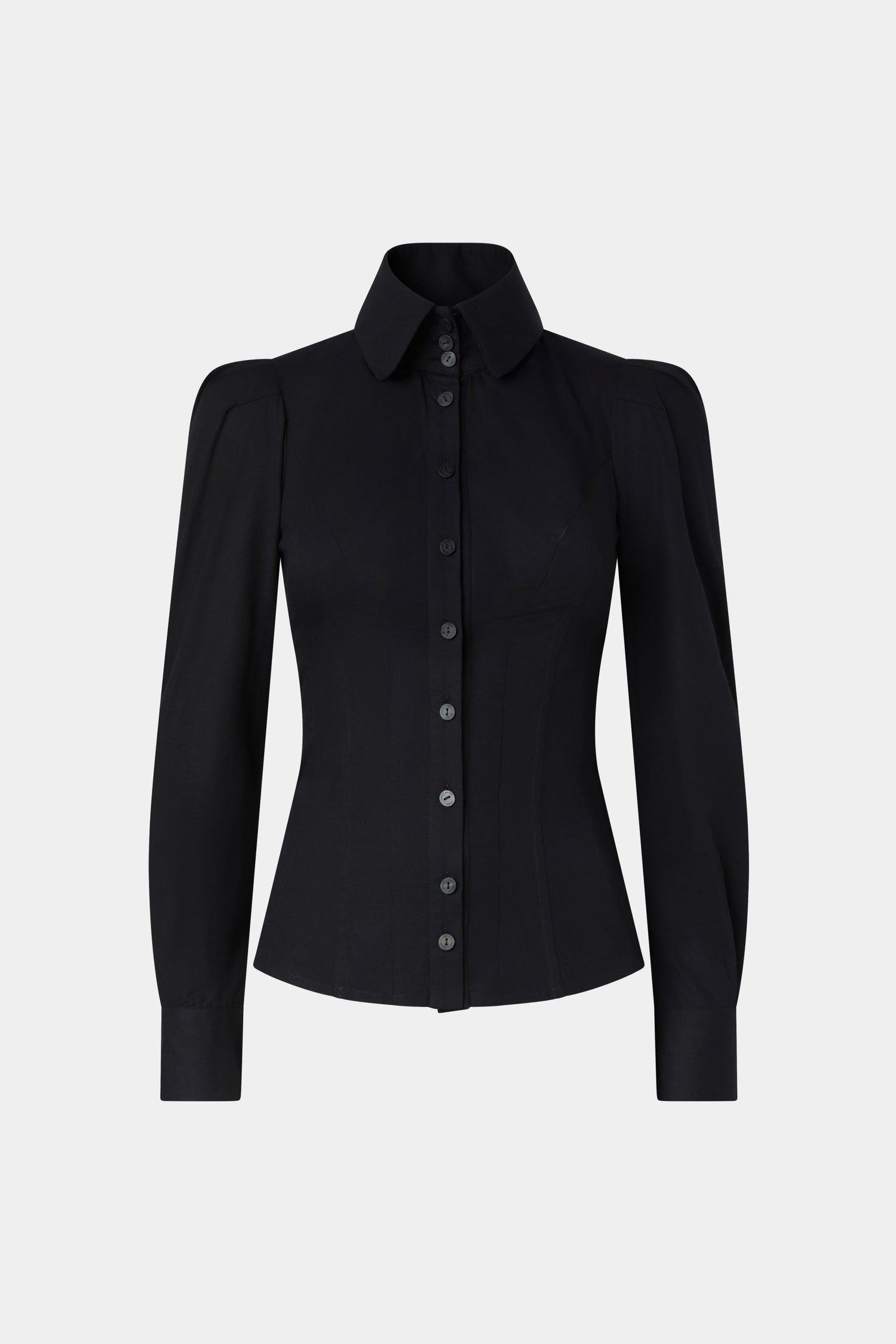 Slim-Fit Black Shirt