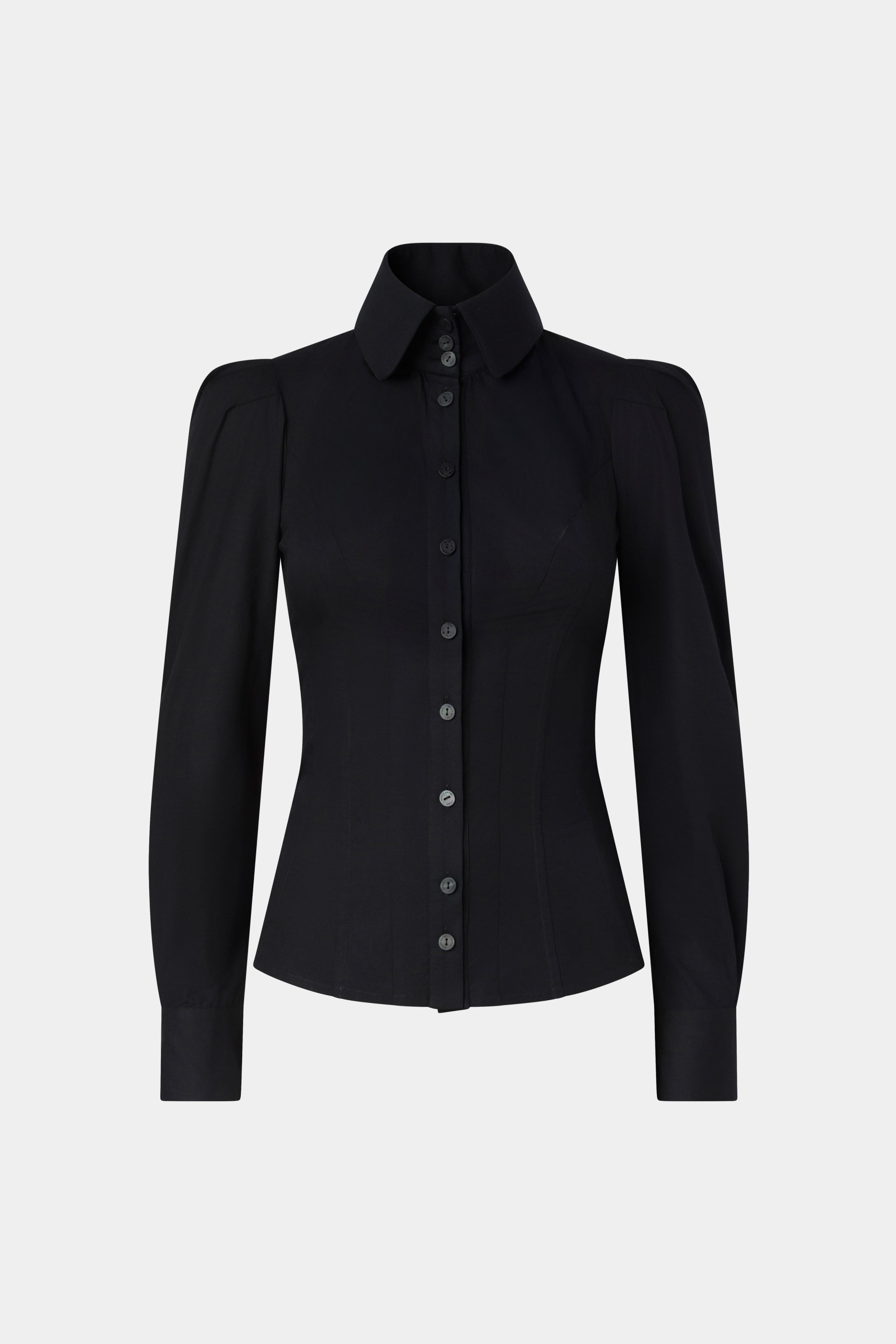 Slim-Fit Black Shirt