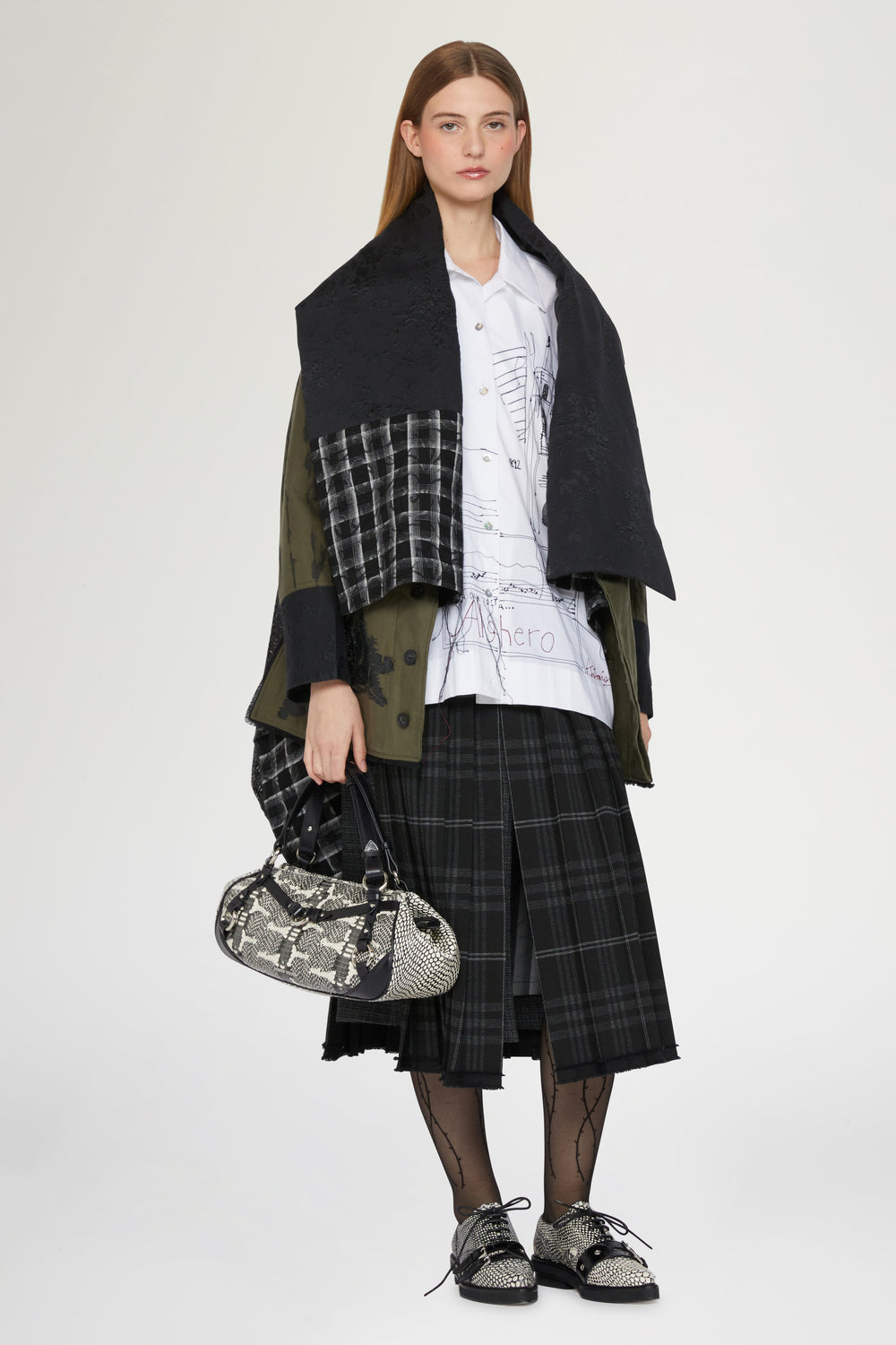 White Cotton Shirt with Alghero Embroidery