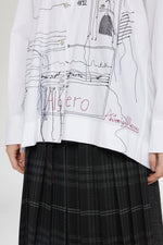 White Cotton Shirt with Alghero Embroidery