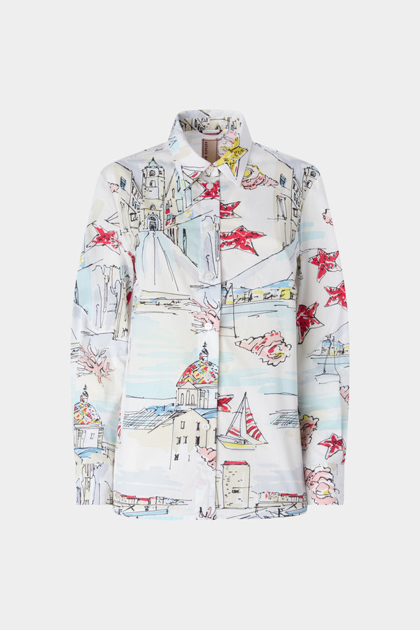 Alghero Print Poplin Shirt