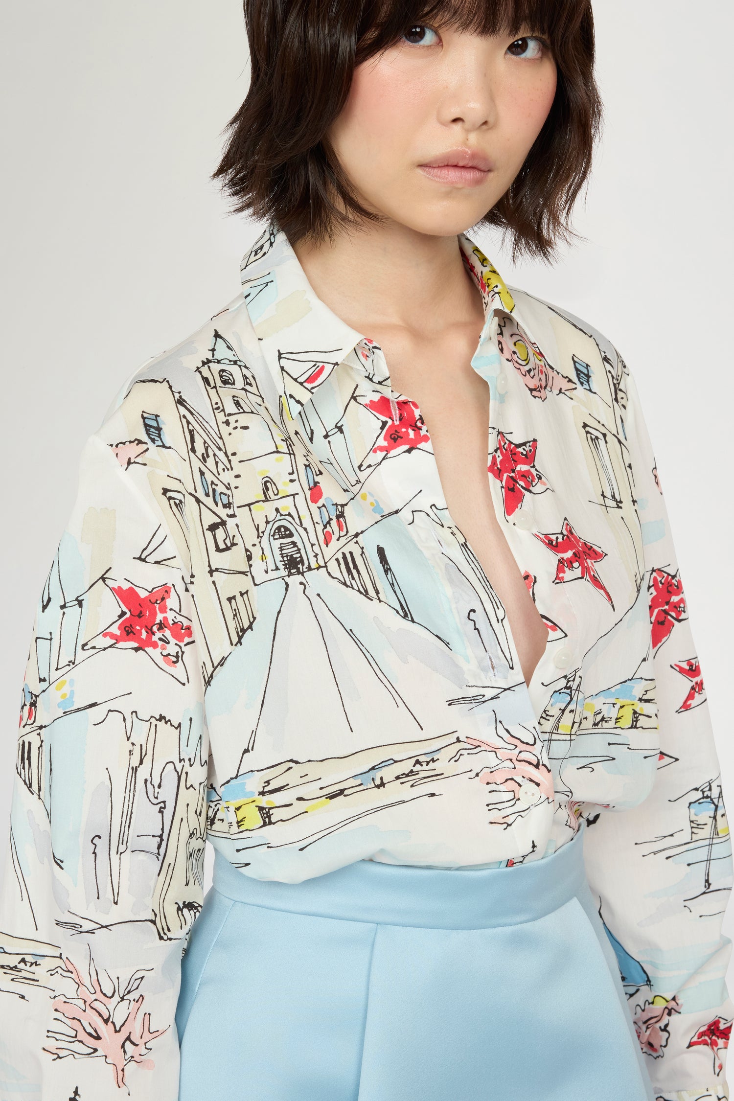 Alghero Print Poplin Shirt