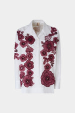 Camicia Robespierre con Applicazioni Floreali