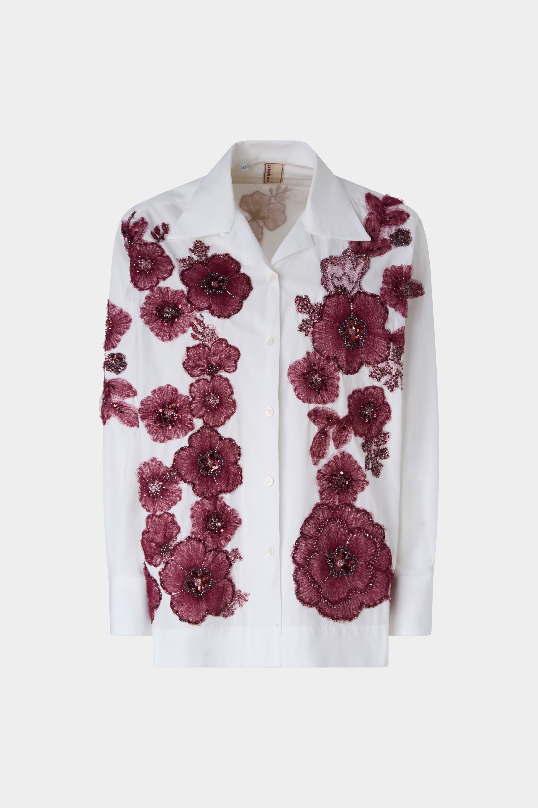 Robespierre Shirt With Floral Appliqués
