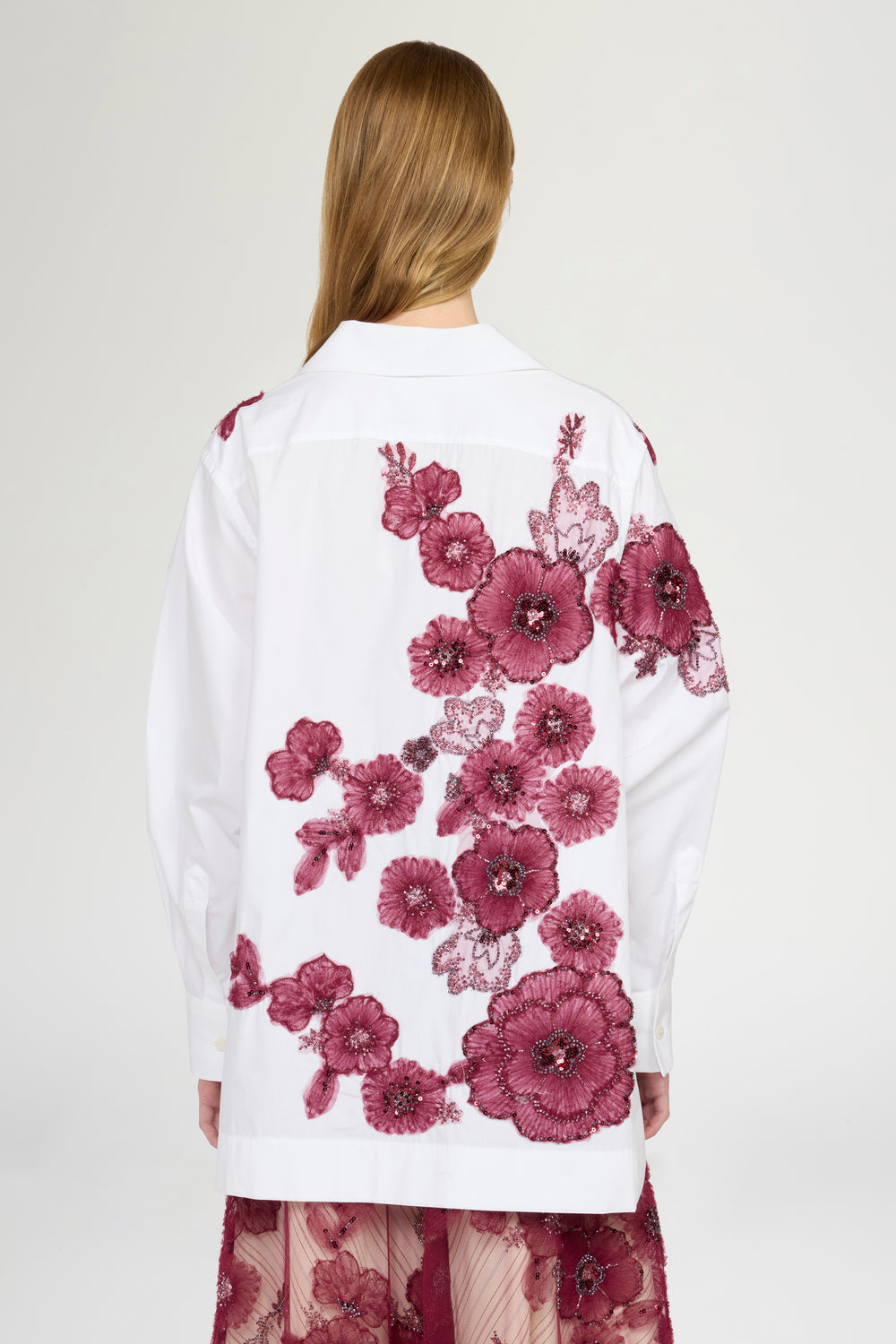 Camicia Robespierre con Applicazioni Floreali
