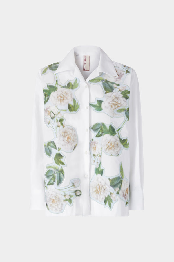 Robespierre Shirt with Chiné Floral Patches