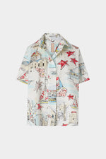 Alghero Print Oversized Shirt