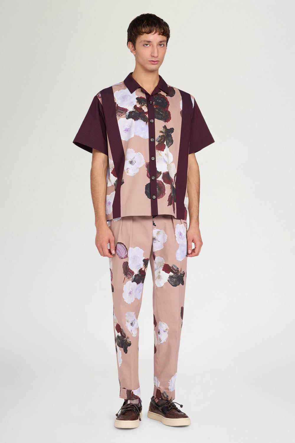 Rose Print Boxy Shirt