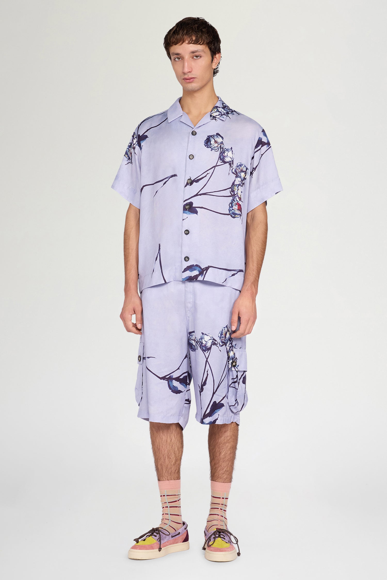 Lavender Floral Relaxed Shirt