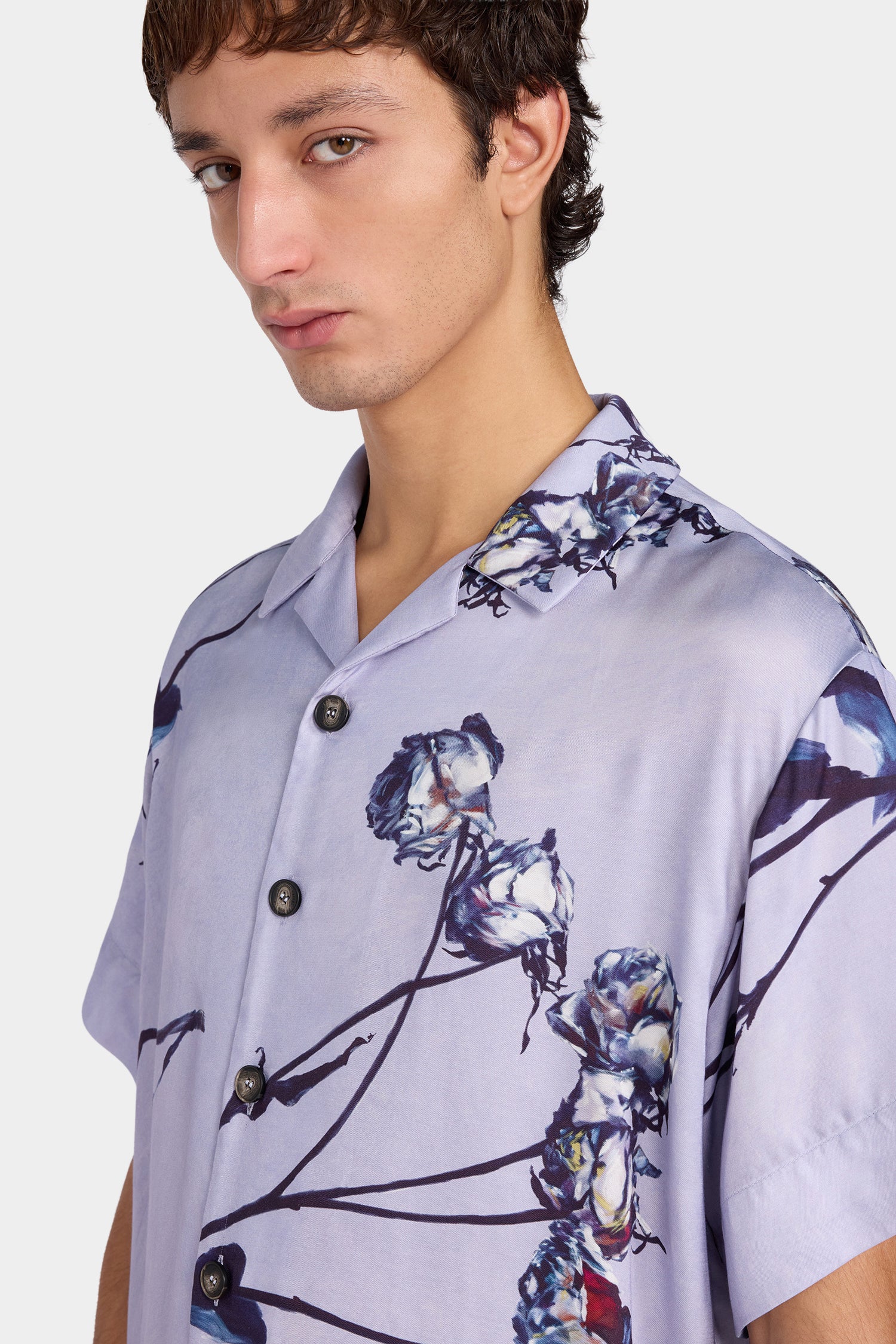 Lavender Floral Relaxed Shirt