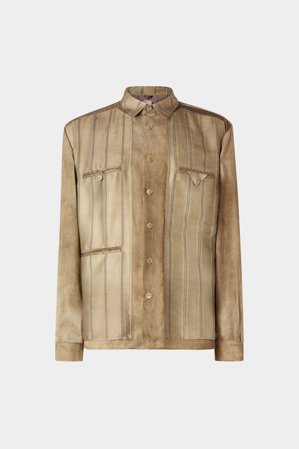 Striped Relaxed Overshirt