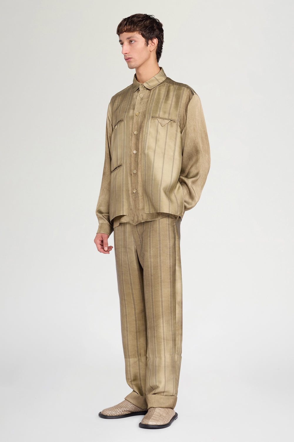 Striped Relaxed Overshirt