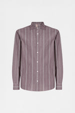 Prune Brown Striped Shirt