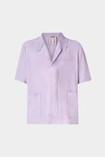 Lilac Leather Relaxed Shirt