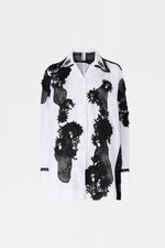 Camicia Robespierre con Patchwork in Pizzo Floreale