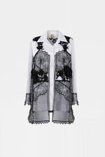 Camicia con Ricami in Pizzo Nero