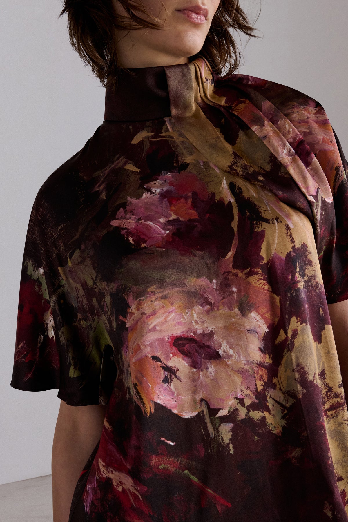 Camicia con Rose Dipinte