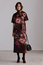Painterly Rose Print Blouse