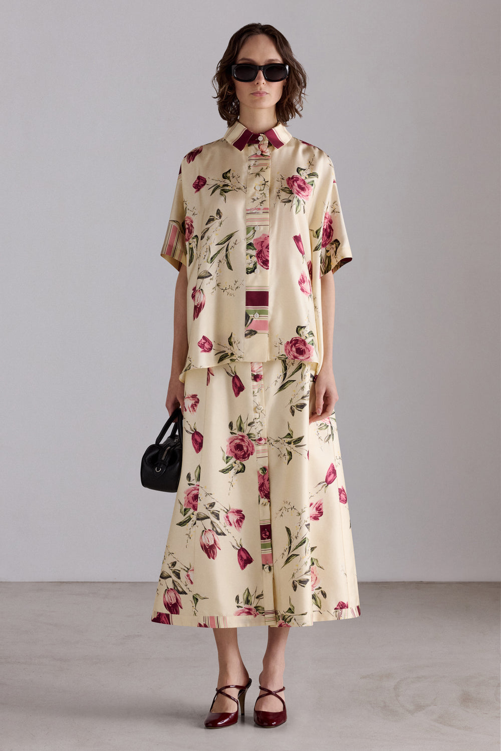 Rose and Tulip Print Shirt