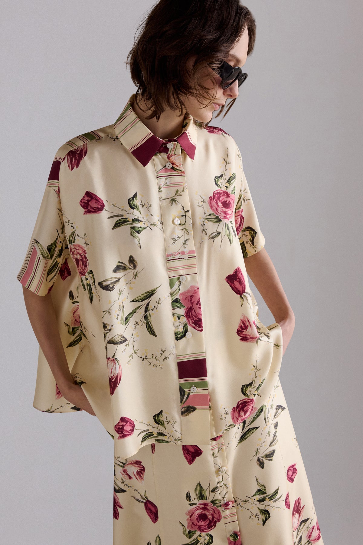 Camicia Boxy Bouquet Floreale