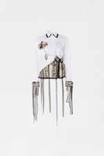 Embroidered Portrait Lace Shirt