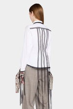 Embroidered Portrait Lace Shirt