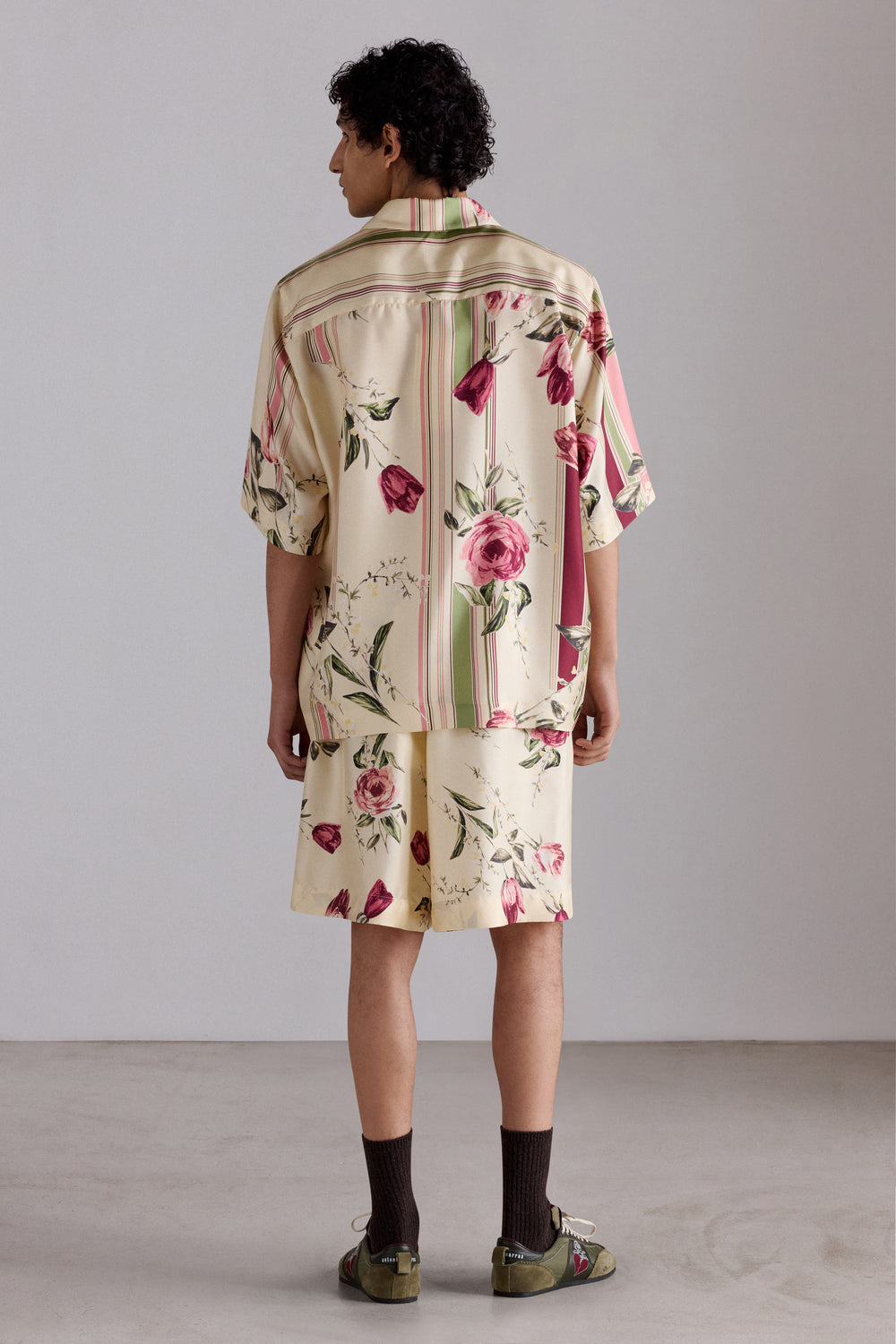 Floral Silk Boxy Shirt