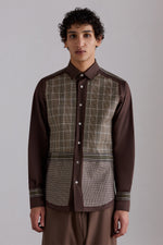 Camicia con Pannelli a Quadri