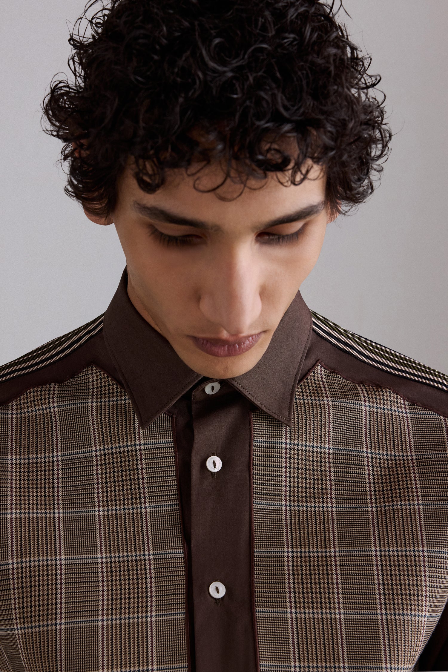 Camicia con Pannelli a Quadri