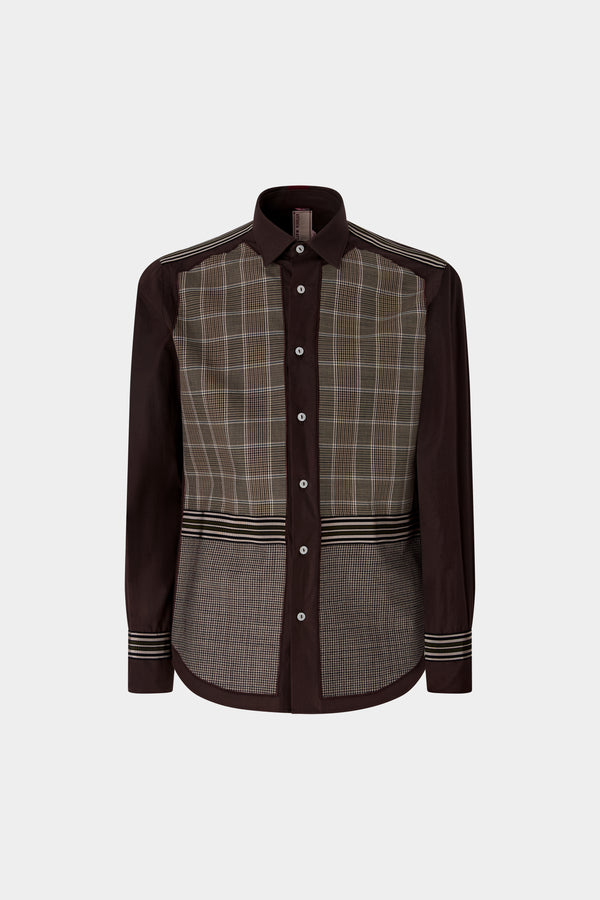 Camicia con Pannelli a Quadri